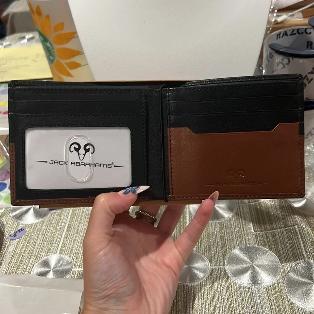 365. Jack Abrahams Genuine Brown and Black Men's Wallet